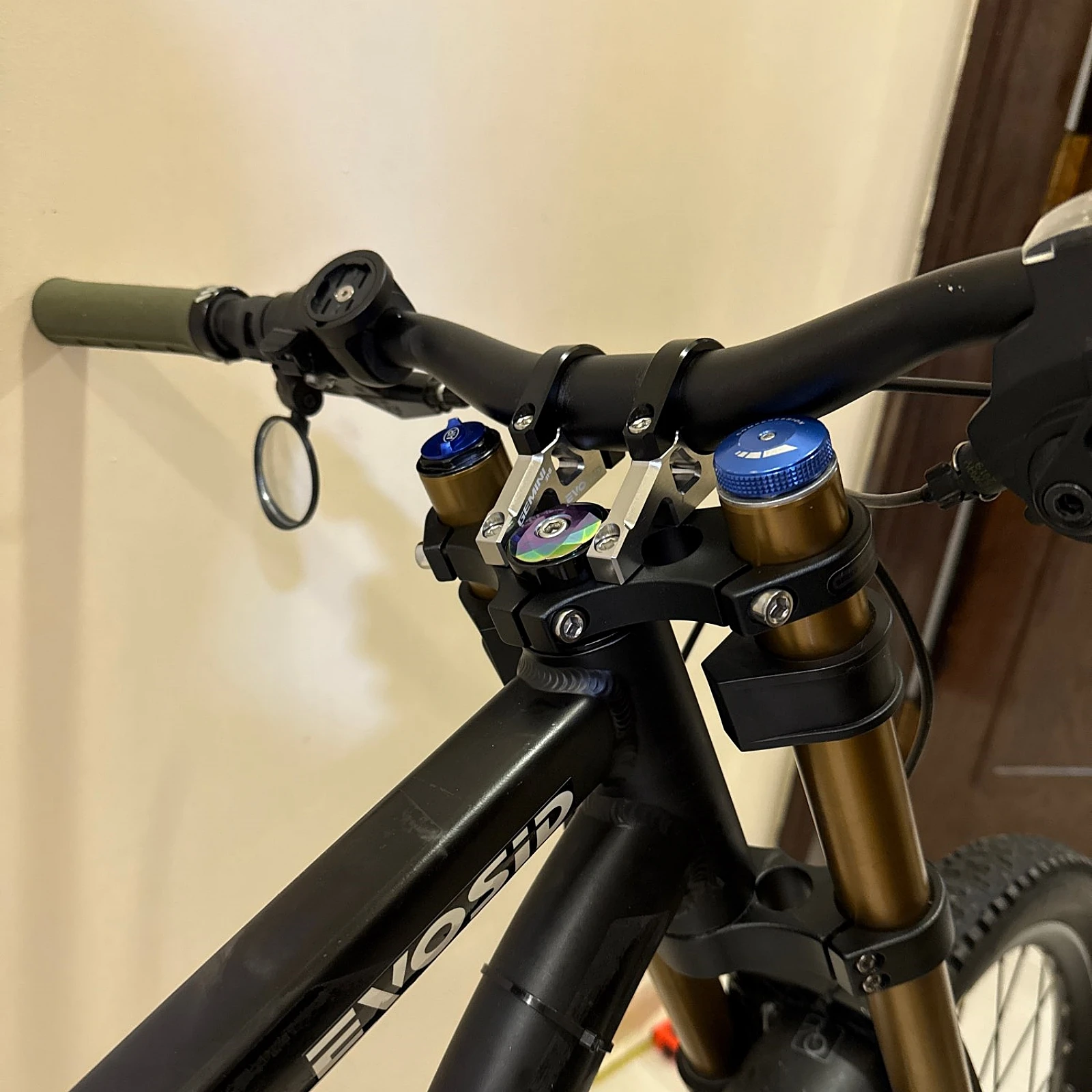EVOSID DH Direct Mount Stem 35mm CNC Dual Crown Stem 31.8mm High-Strength Aluminum Alloy Bicycle Handlebar for AM/FR Motorcycle