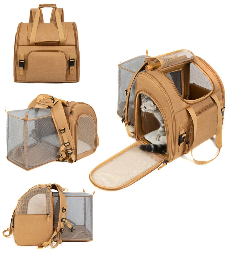 Cat Carrier Portable Cat Backpack Expandable Large Capacity Pet Backpack Foldable for Small and Medium Dogs and Cats For 8KG