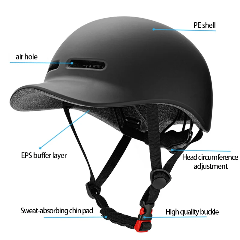 Universal Bicycle Baseball Cap Helmets Summer Safety Windproof Outdoor Neutral Simple Design Cycling Equipment Accessories