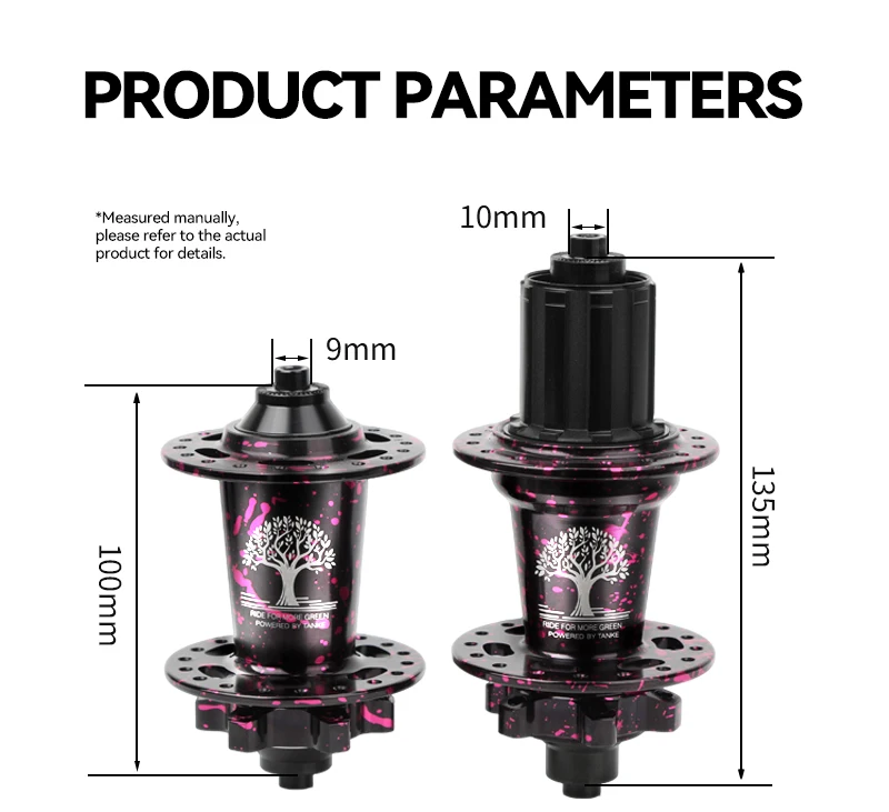 TANKE MTB 120 Click Hub 6 Bearing Bike Front Rear 32 36 Holes Disc Brake QR Bicycle mass thunder Noisy Cube HG 6 Pawl Hubs TH390