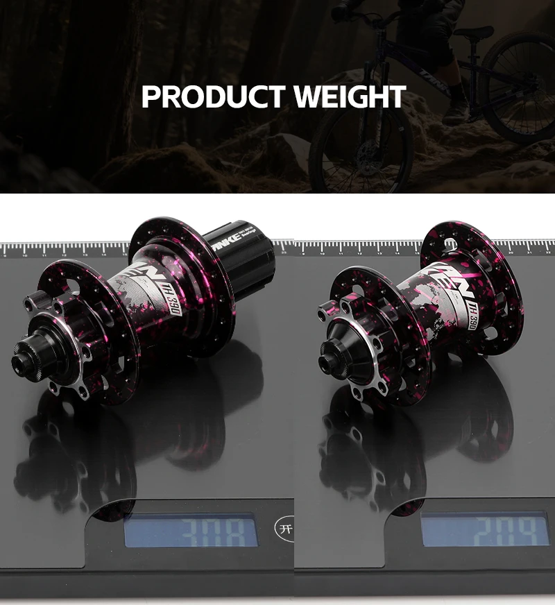 TANKE MTB 120 Click Hub 6 Bearing Bike Front Rear 32 36 Holes Disc Brake QR Bicycle mass thunder Noisy Cube HG 6 Pawl Hubs TH390