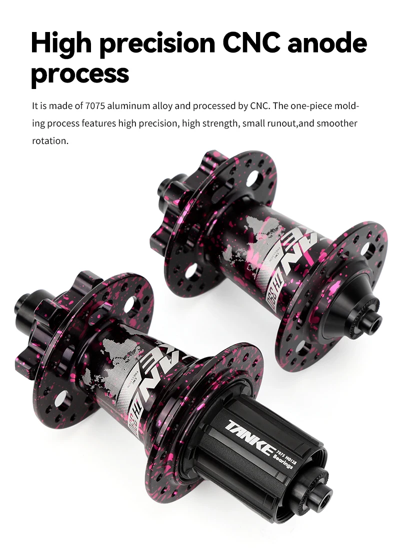TANKE MTB 120 Click Hub 6 Bearing Bike Front Rear 32 36 Holes Disc Brake QR Bicycle mass thunder Noisy Cube HG 6 Pawl Hubs TH390