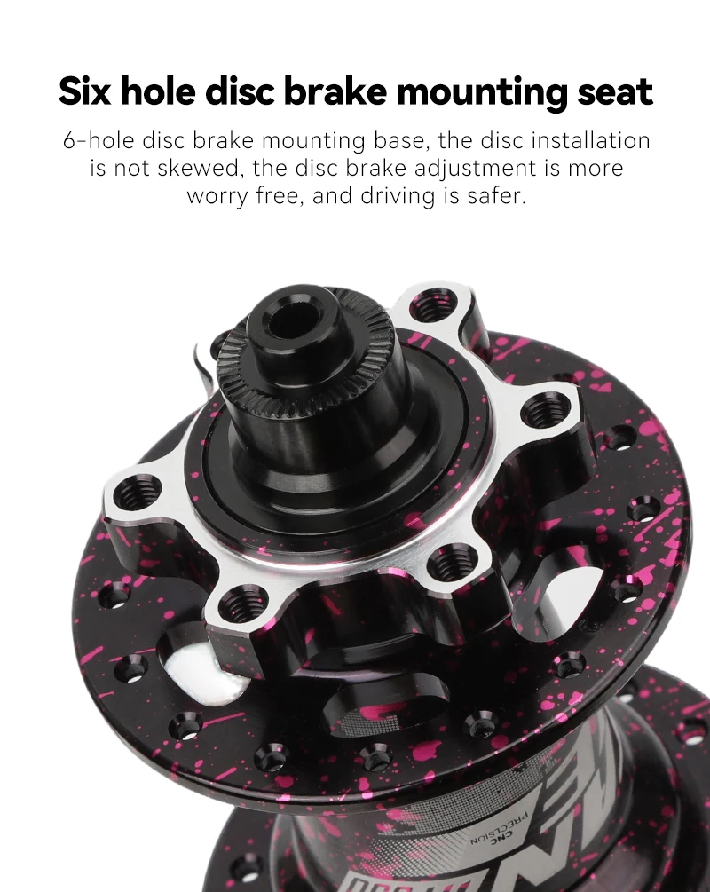 TANKE MTB 120 Click Hub 6 Bearing Bike Front Rear 32 36 Holes Disc Brake QR Bicycle mass thunder Noisy Cube HG 6 Pawl Hubs TH390