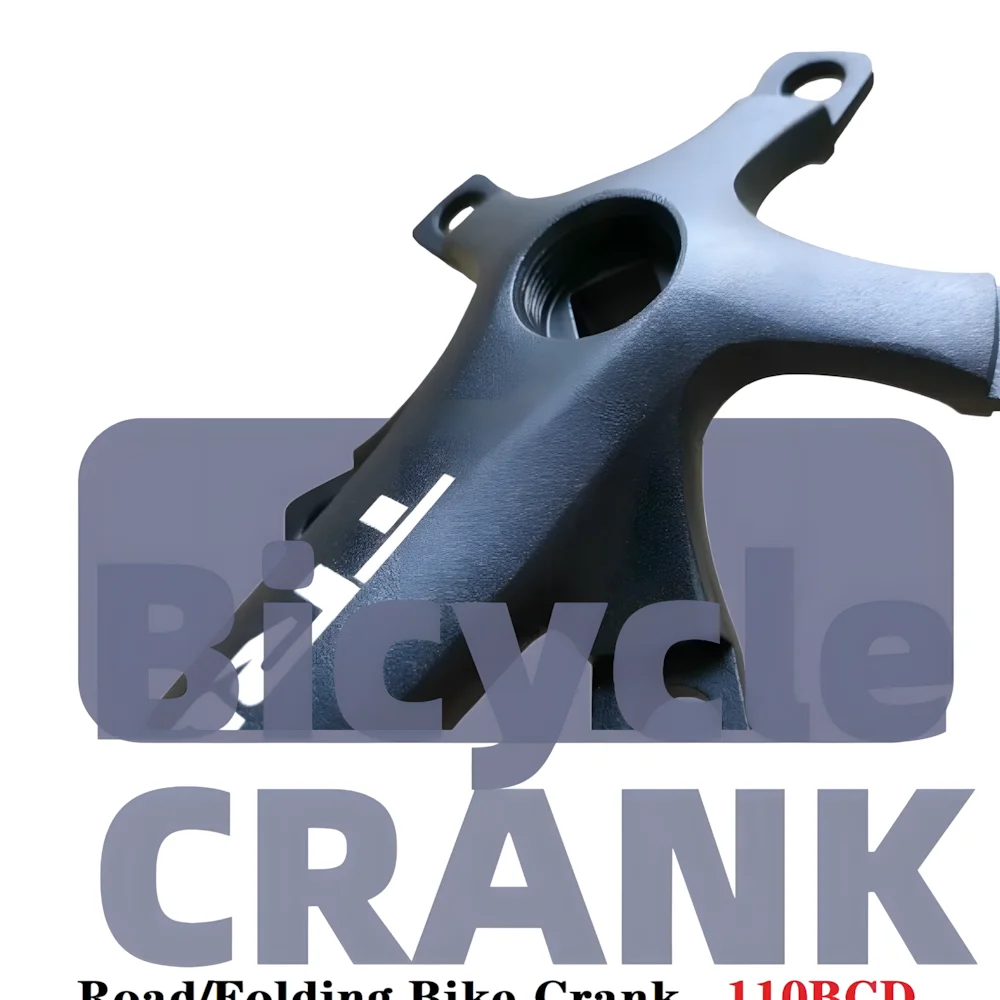 110BCD Aluminum Alloy Square Hole Bicycle Crank, Folding Bike Crankset, BMX Parts, Length 165mm, 170mm