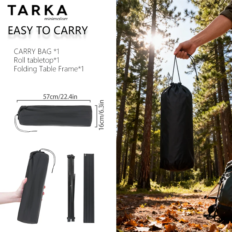 TARKA Ultralight Portable Folding Camping Table for Outdoor Picnic BBQ High Strength Aluminum Portable Desk