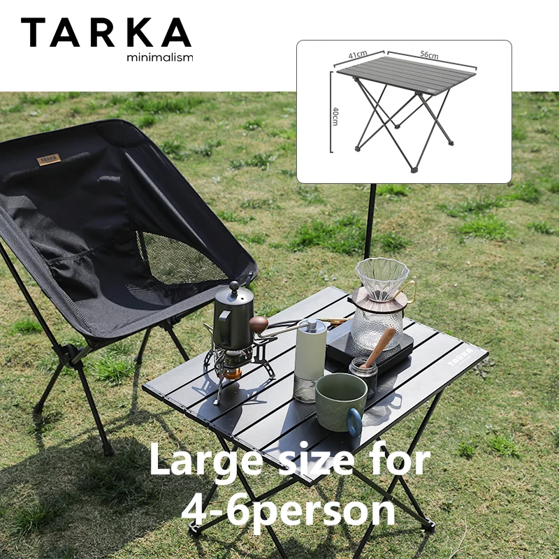 TARKA Ultralight Portable Folding Camping Table for Outdoor Picnic BBQ High Strength Aluminum Portable Desk