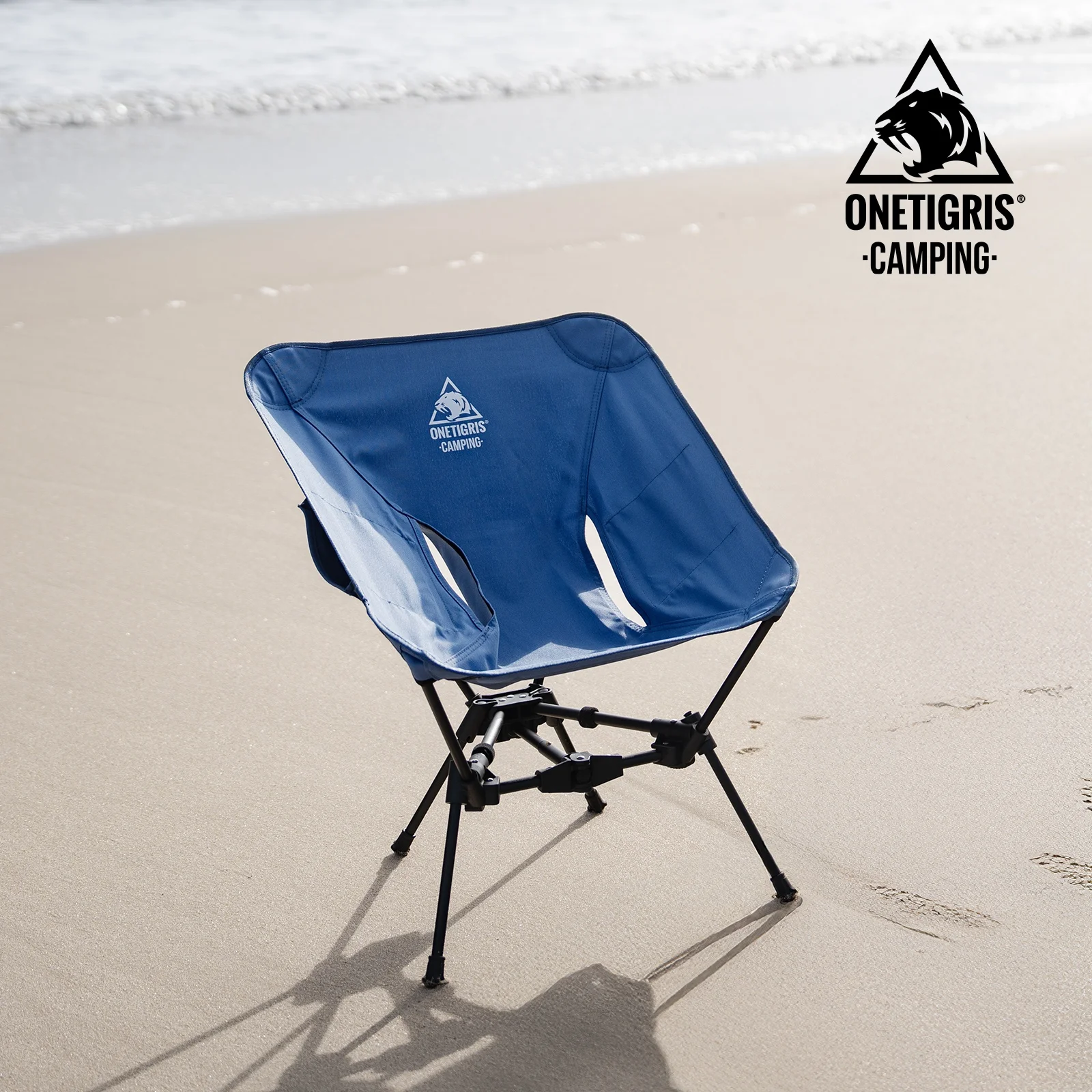 OneTigris Tigerblade Foldable Camping Chairs Lightweight Folding Chair Backpacking Moon Chairs for Travel Beach Fishing Relaxing