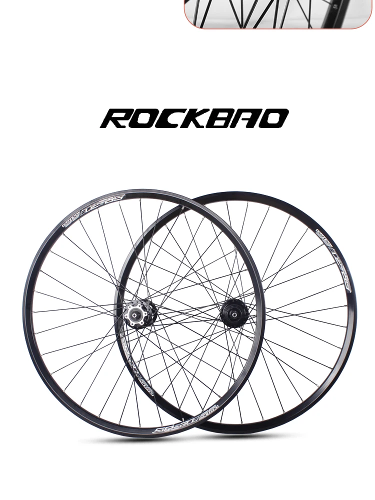 ROCKBAO Mountain Bike Wheelset 24/26/27.5/700C Disc Brake 4Bearings 7-11speed Quick Release 29er 120sounds MTB Bicycle Wheel