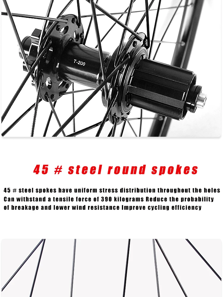 ROCKBAO Mountain Bike Wheelset 24/26/27.5/700C Disc Brake 4Bearings 7-11speed Quick Release 29er 120sounds MTB Bicycle Wheel