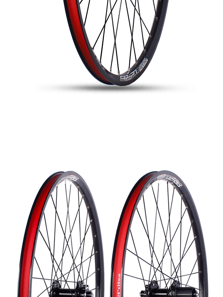 ROCKBAO Mountain Bike Wheelset 24/26/27.5/700C Disc Brake 4Bearings 7-11speed Quick Release 29er 120sounds MTB Bicycle Wheel