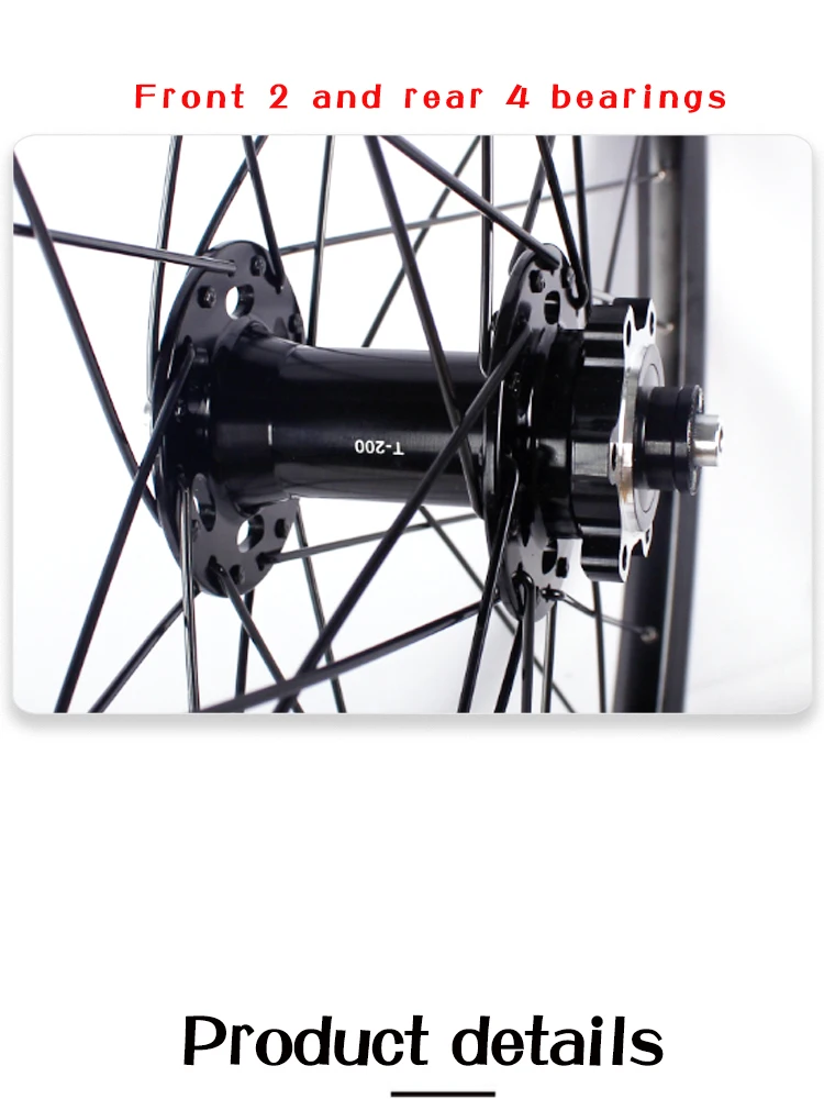 ROCKBAO Mountain Bike Wheelset 24/26/27.5/700C Disc Brake 4Bearings 7-11speed Quick Release 29er 120sounds MTB Bicycle Wheel