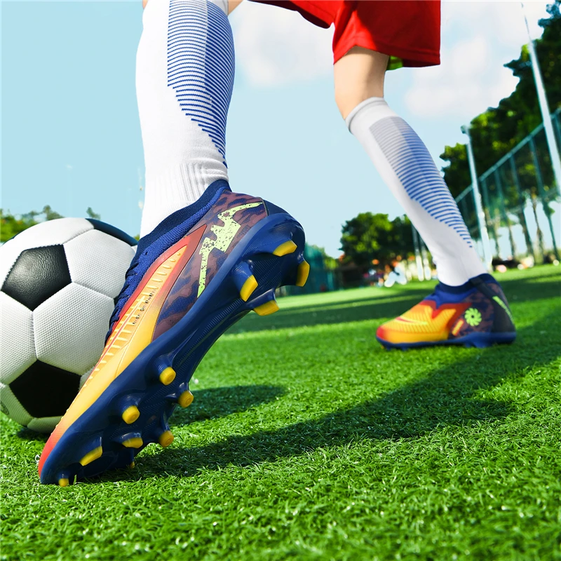 FG Mens Soccer Shoes High Quality Turf Soccer Cleats for Sneakers Training Football Boots Chuteira Campo 35-45
