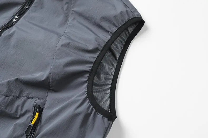 Men's Khaki Cooling 2-3-4 Fans Vest USB Air Conditioning Jacket Short Sleeve Outdoor Fishing Work Heat Protection Cooling Clothe