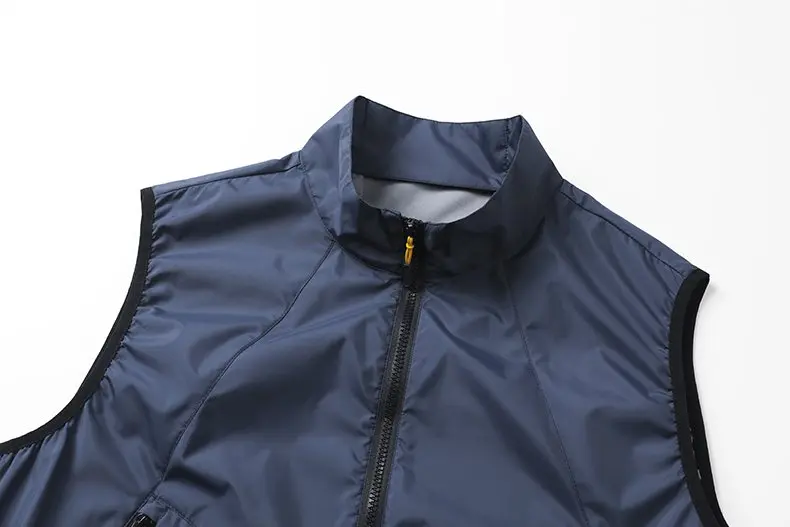 Men's Khaki Cooling 2-3-4 Fans Vest USB Air Conditioning Jacket Short Sleeve Outdoor Fishing Work Heat Protection Cooling Clothe