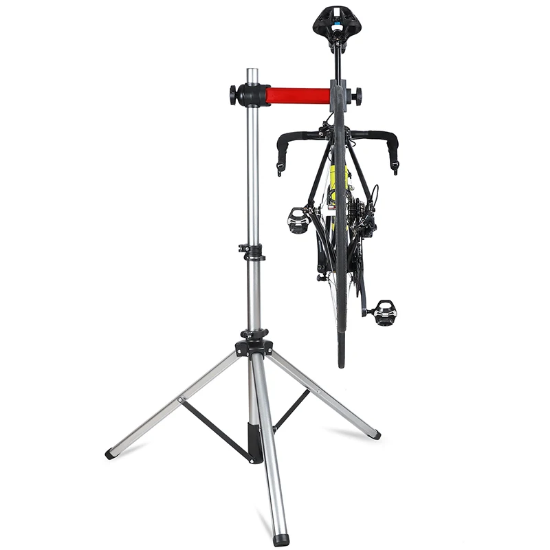 WEST BIKING Bike Repair Stand Adjustable Foldable Aluminum Alloy MTB Road Bicycle Maintenance Holder Stable Bike Rack With Tray