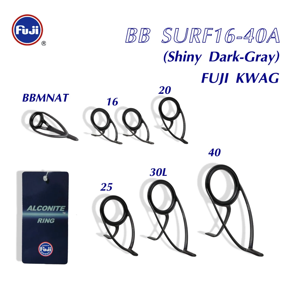KW SURF16-50/40 Guide Set Fuji Original 'A Ring' Heavy Surf Fishing Rod Combo for Heavy Duty Rods DIY Fishing Gear Accessories