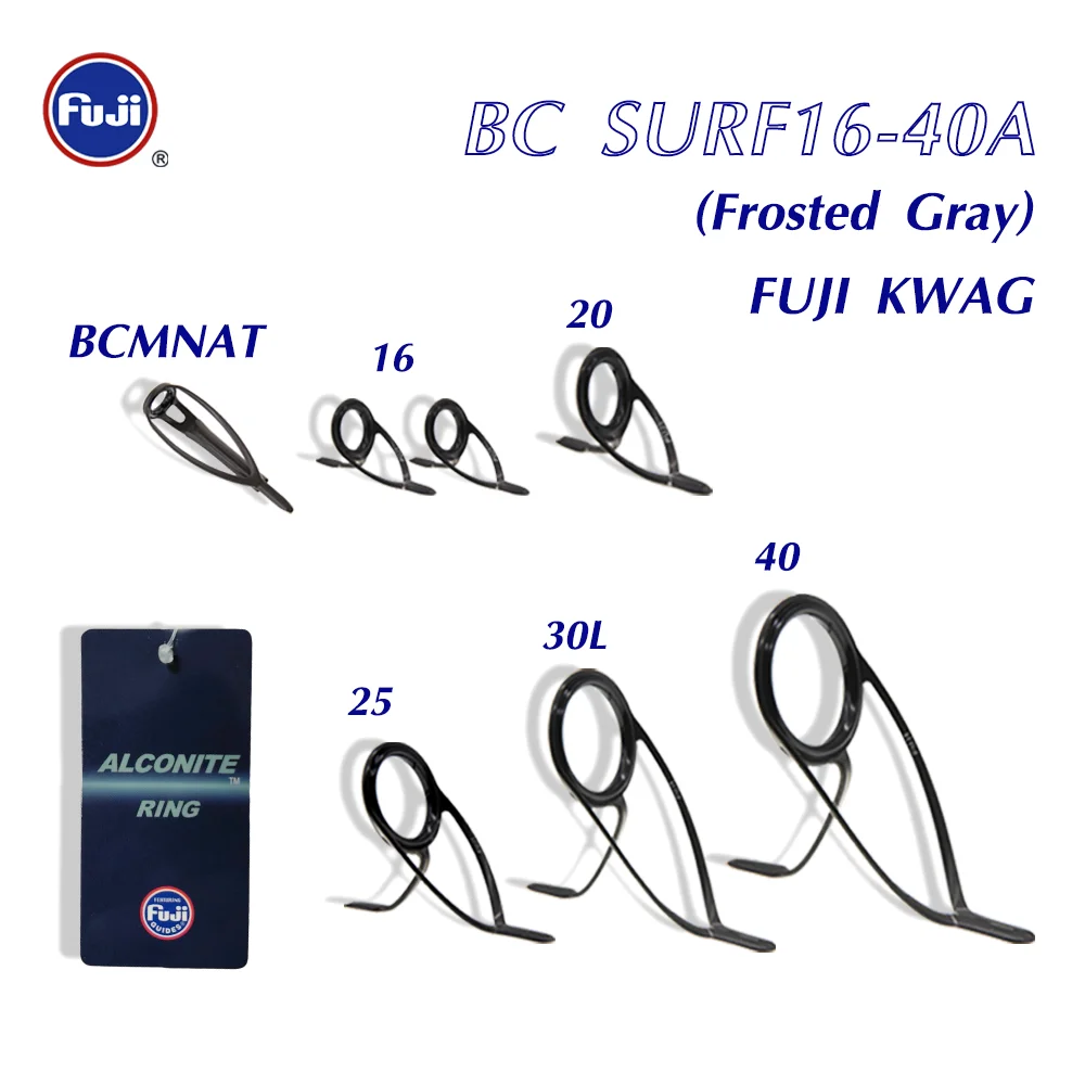 KW SURF16-50/40 Guide Set Fuji Original 'A Ring' Heavy Surf Fishing Rod Combo for Heavy Duty Rods DIY Fishing Gear Accessories