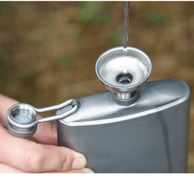 Tiartisan Titanium 260ml Alcohol Flask Outdoor Camping Ultralight Portable Whiskey Wine Bottle With Funnel