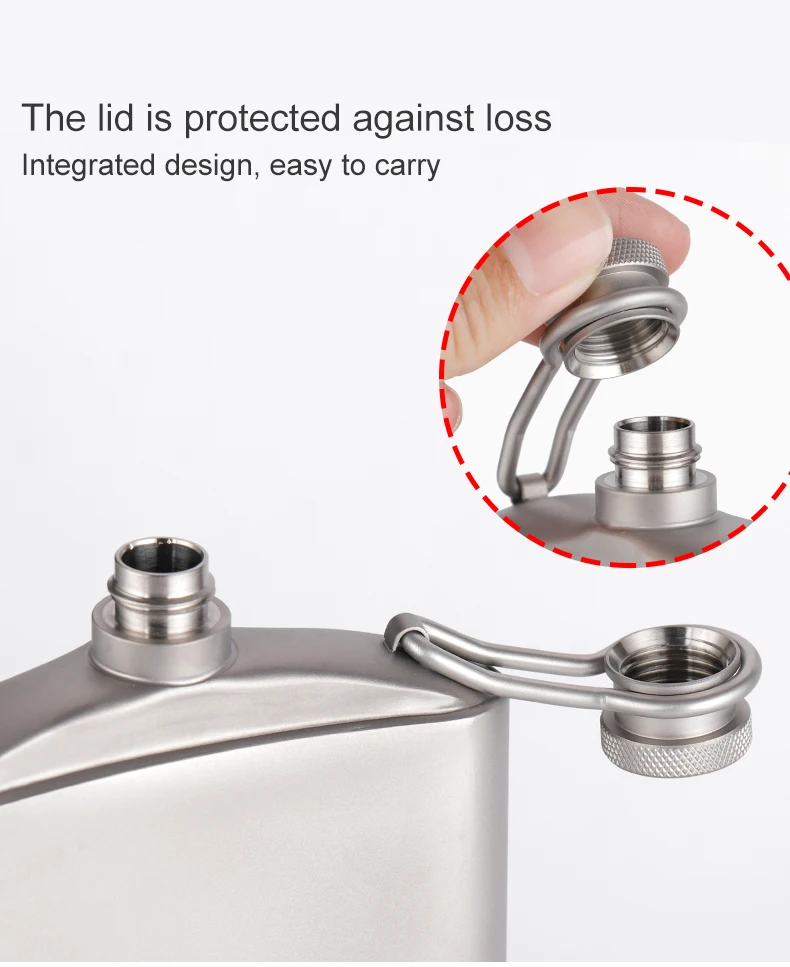 Tiartisan Titanium 260ml Alcohol Flask Outdoor Camping Ultralight Portable Whiskey Wine Bottle With Funnel