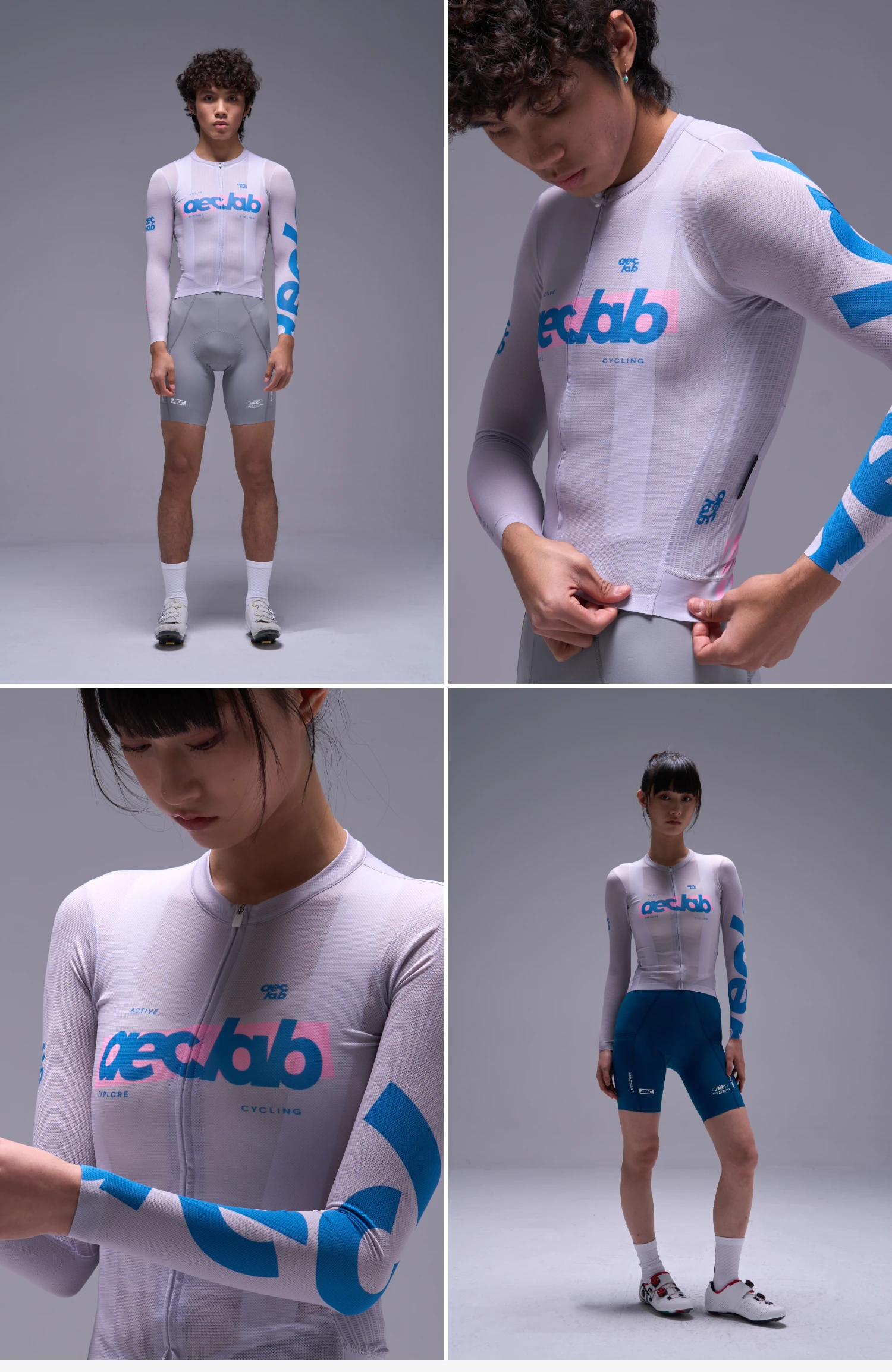 AEC.CYSLIST 2026 New Women's Cycling Jersey Spring Men Long Sleeve Cycling Tops YKK Zipper Cycling Clothing Breathable