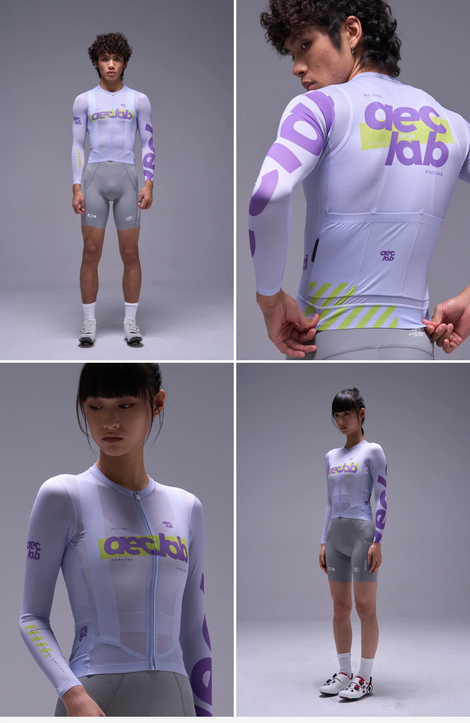 AEC.CYSLIST 2026 New Women's Cycling Jersey Spring Men Long Sleeve Cycling Tops YKK Zipper Cycling Clothing Breathable