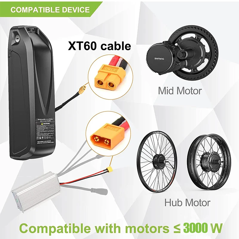 72V chamrider 50ah Electric bicycle Battery 48V52V 30 Eletrica ebike Lithium Batterie 60V 40ah Bafang 1000w 2000w electric motor