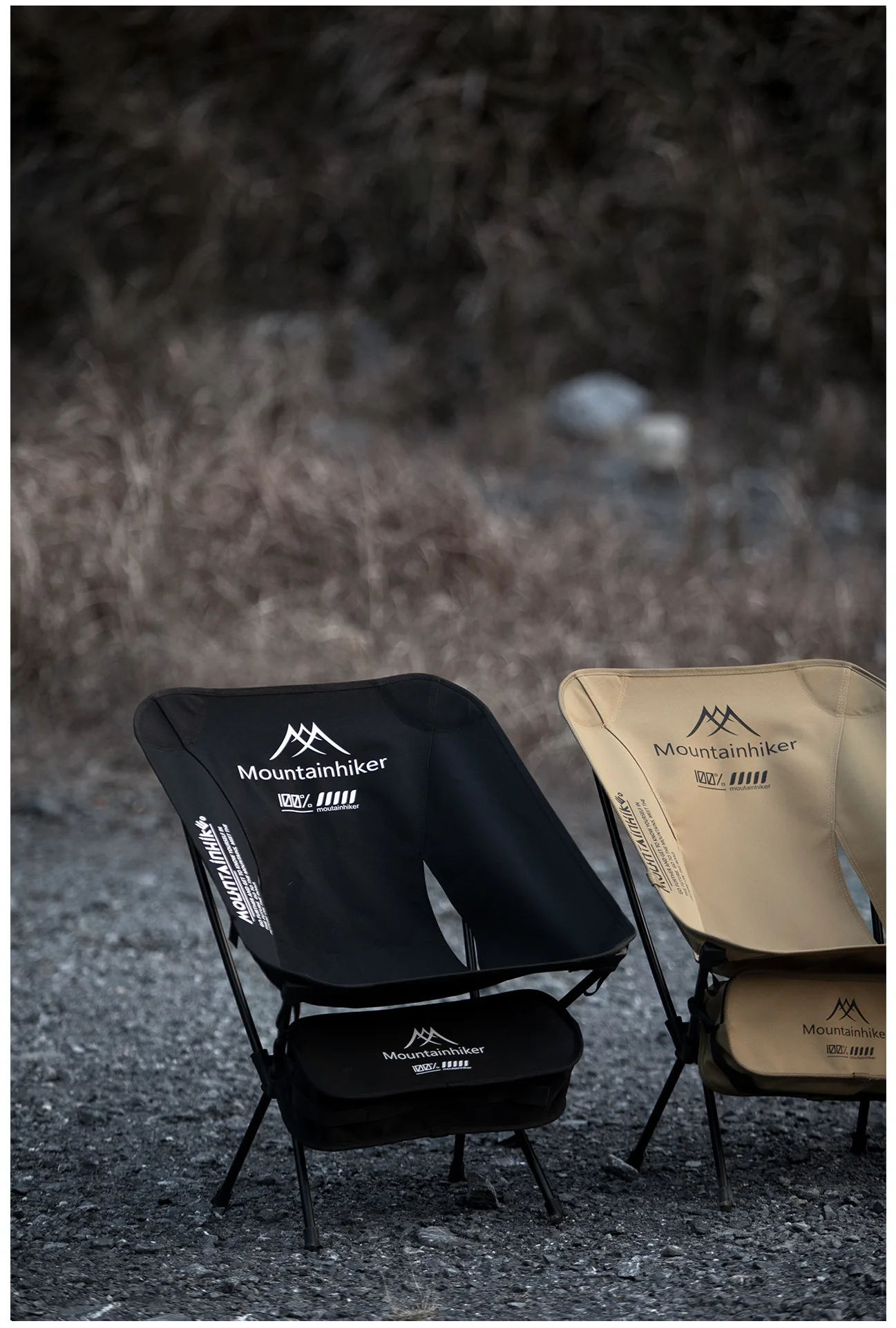 MOUNTAINHIKER Ultra Light Portable Folding Moon Chair Aluminum Alloy Outdoor Bench for Camping Hiking Fishing in Green Black Kha