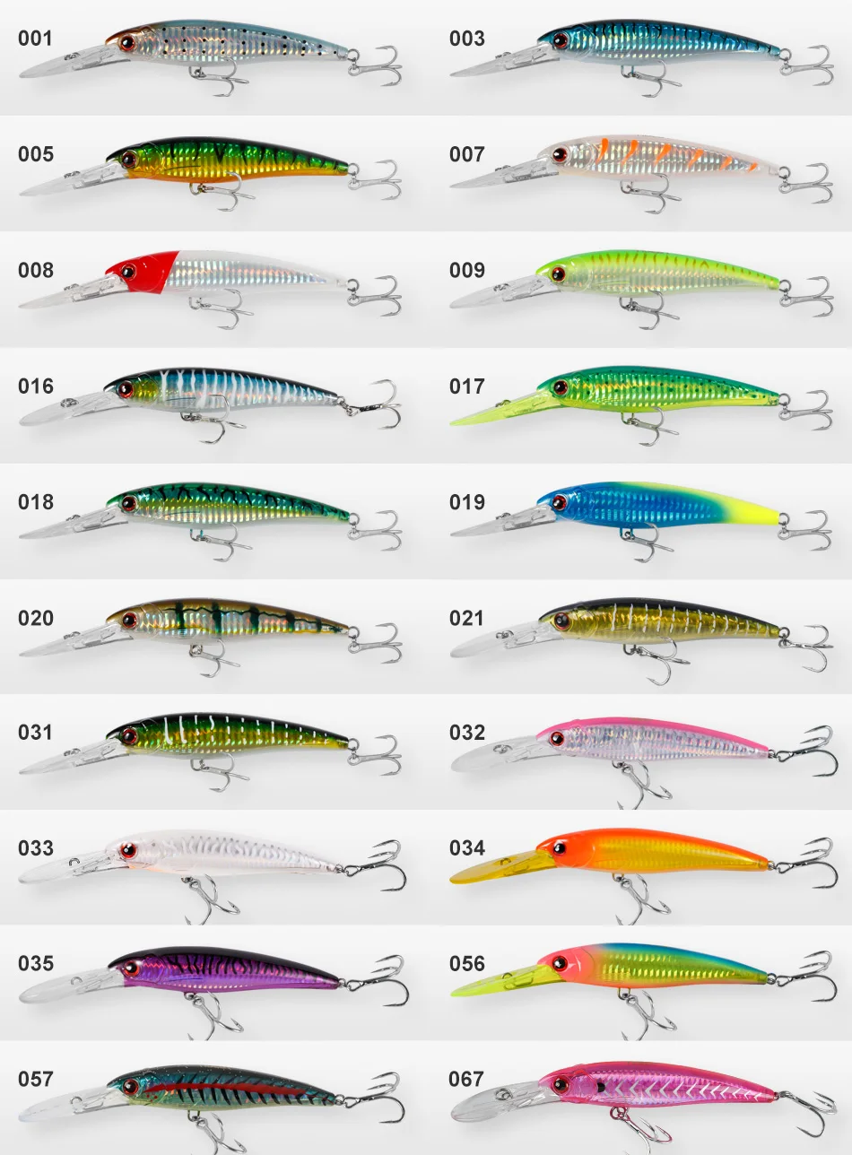 NOEBY NBL9046 3PCS Set Trolling Minnow Lure 120mm 140mm 160mm Deep Diving Hard Bait Tuna GT Big Game Saltwater