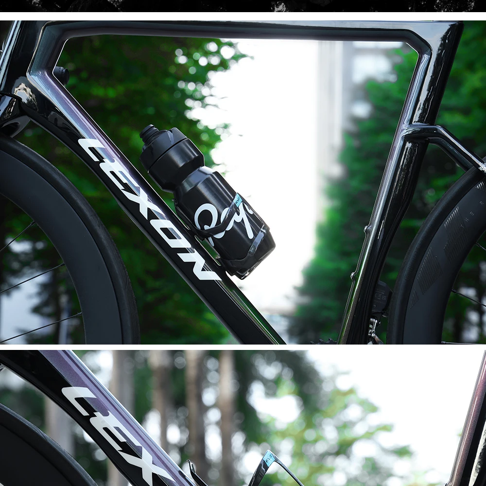 RYET Full Carbon Bike Bottle Cage 25g Ultra Light Side-Loading Design with Rainbow Screw for Road MTB Cycling