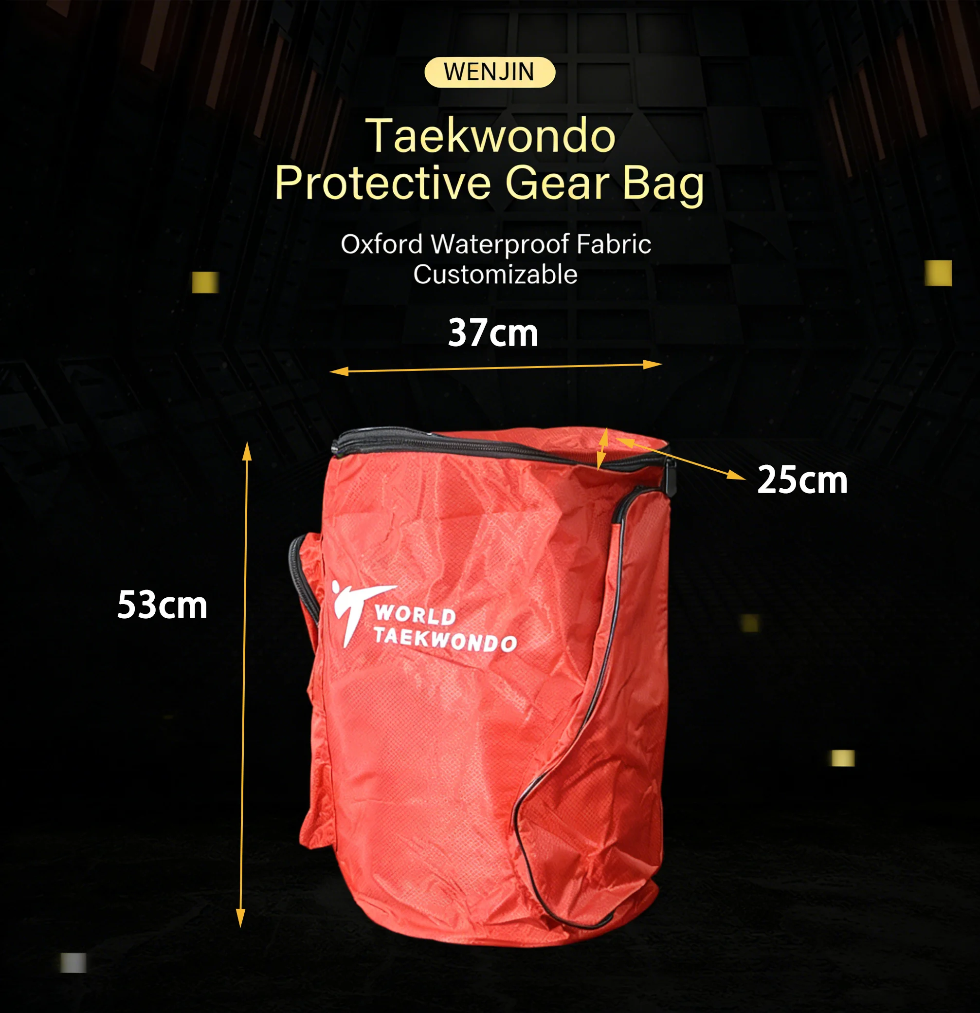 Large Taekwondo Gym Bag Martial Arts Sports Travel Training Backpack Cute Fitness Handbag for Couples Outdoor Word Gym Bag