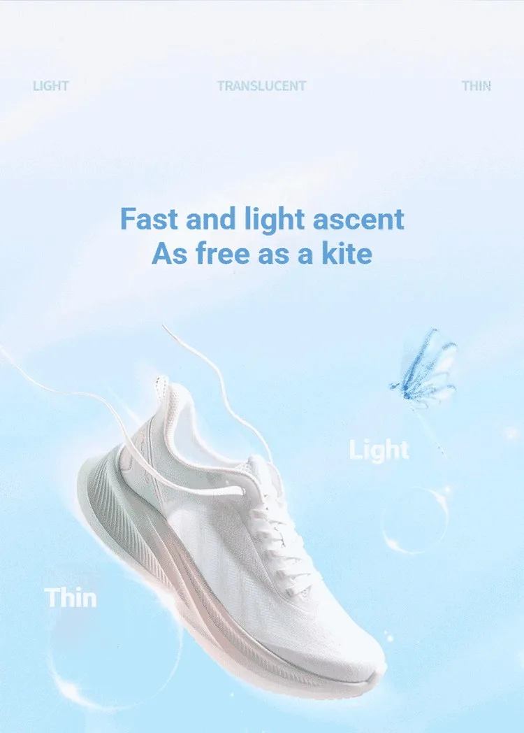 361 Degrees AirFeather 5.0 Women Running Shoes Comfortable Lightweight Breathable Wear-resistant Elastic Sole Sneakers 682612217