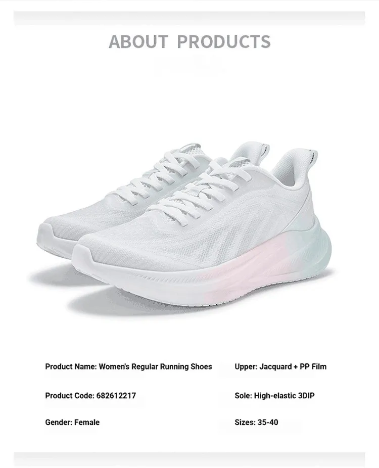 361 Degrees AirFeather 5.0 Women Running Shoes Comfortable Lightweight Breathable Wear-resistant Elastic Sole Sneakers 682612217