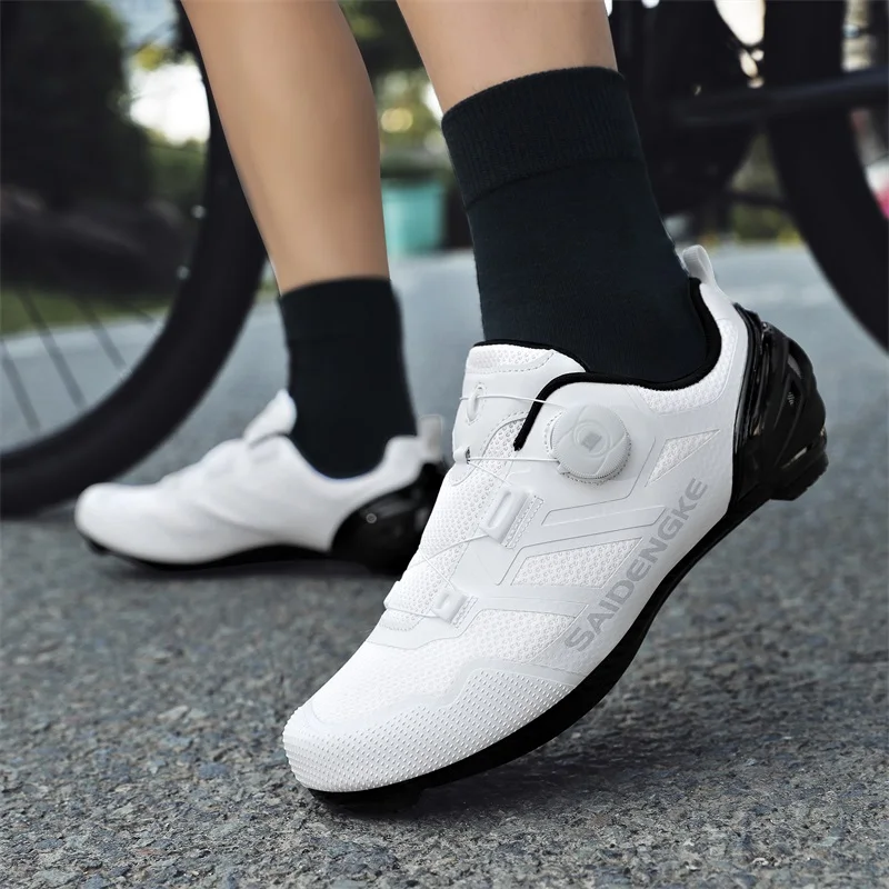 Road Cycling Shoes Man Breathable Summer Self-Locking Cleat Non-Slip Mountain Bicycle Shoe Men's SPD Racing Sneaker Lightweight
