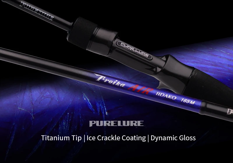 PURELURE Tripod AIR IIDAKO Squid Fishing Rod 150m/160m M/MH Titanium Tip Casting Rod for Boat Fishing Webfooted Design