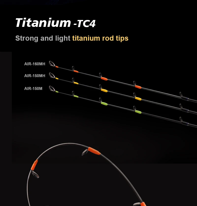 PURELURE Tripod AIR IIDAKO Squid Fishing Rod 150m/160m M/MH Titanium Tip Casting Rod for Boat Fishing Webfooted Design