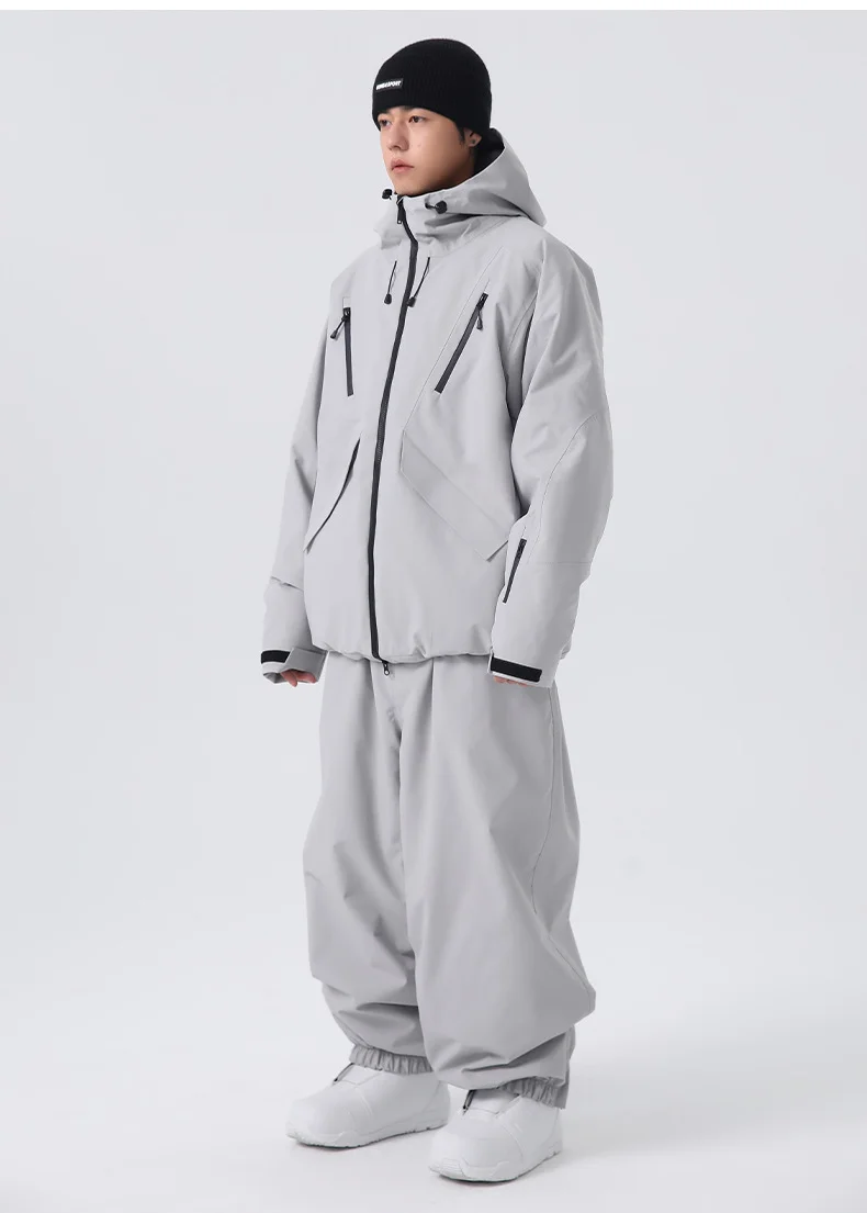 2026 Searipe New Women's Snowboard Skiing Suit with Cotton Insulation, Men's Loose Winter Waterproof 3L Professional Skiing Suit