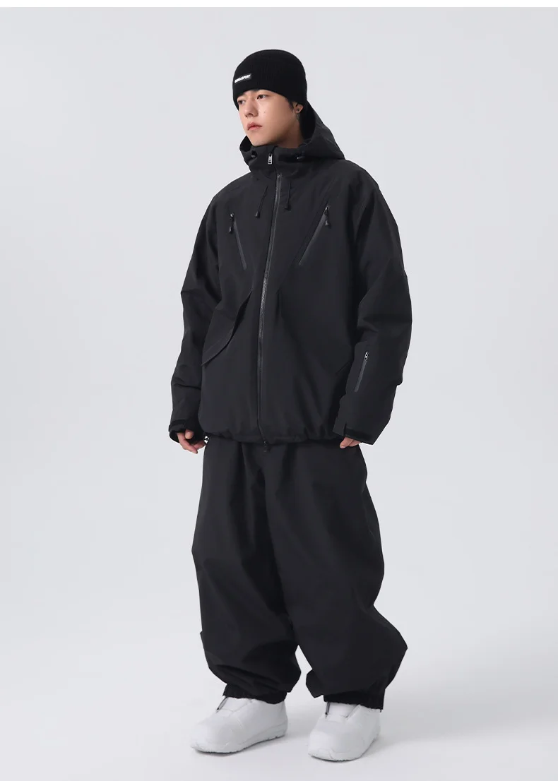 2026 Searipe New Women's Snowboard Skiing Suit with Cotton Insulation, Men's Loose Winter Waterproof 3L Professional Skiing Suit