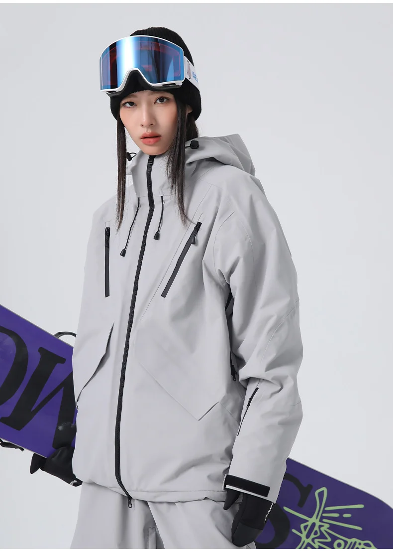 2026 Searipe New Women's Snowboard Skiing Suit with Cotton Insulation, Men's Loose Winter Waterproof 3L Professional Skiing Suit