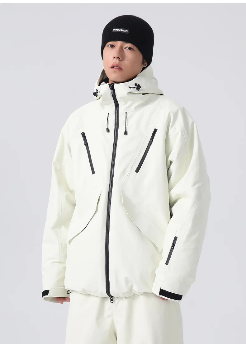2026 Searipe New Women's Snowboard Skiing Suit with Cotton Insulation, Men's Loose Winter Waterproof 3L Professional Skiing Suit