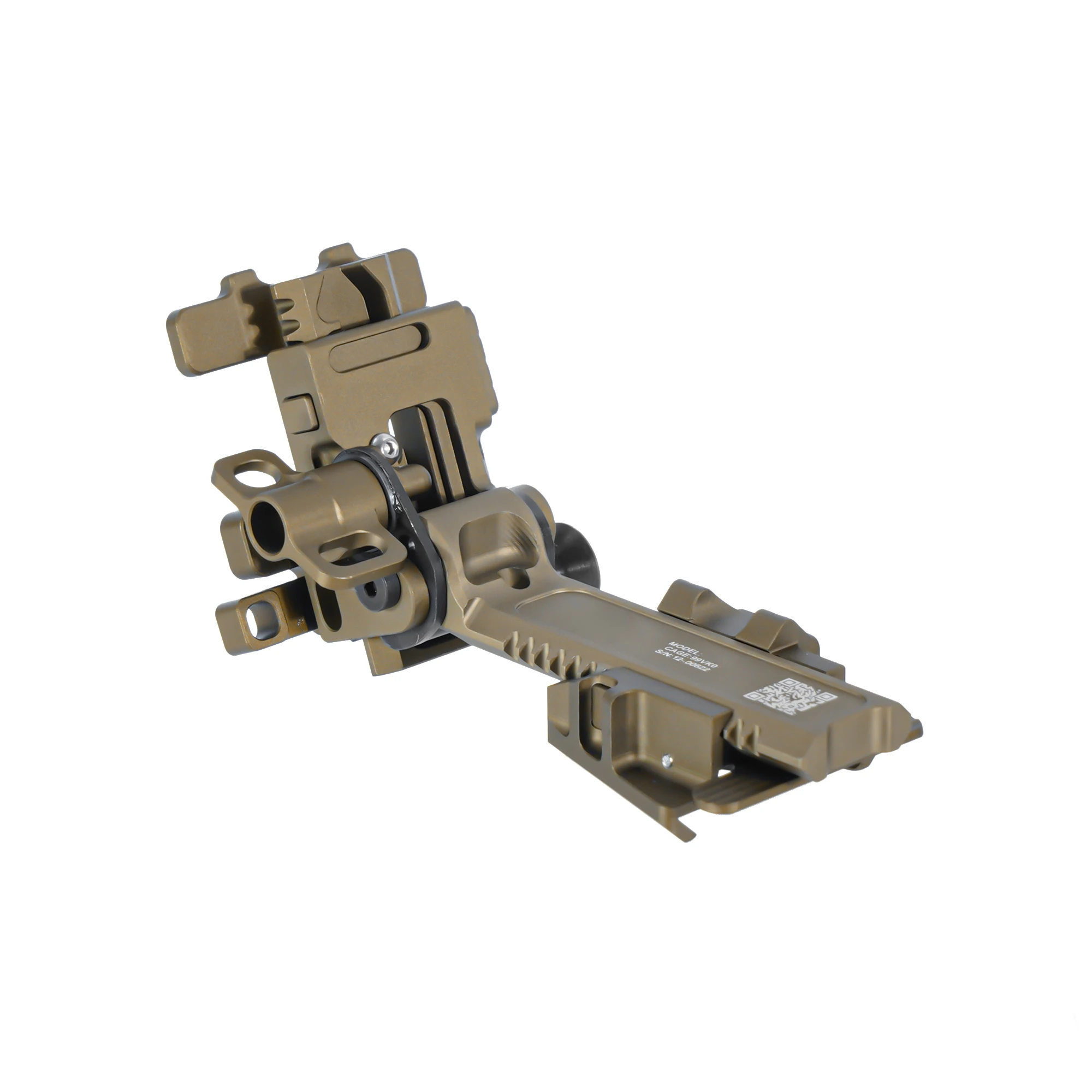 NI Alpha NVG Mount Arm Dovetail Mount Ultra Lightweight Push Button Release Night Vision Helmet Mount for PVS-14 PVS31 GPNVG-18