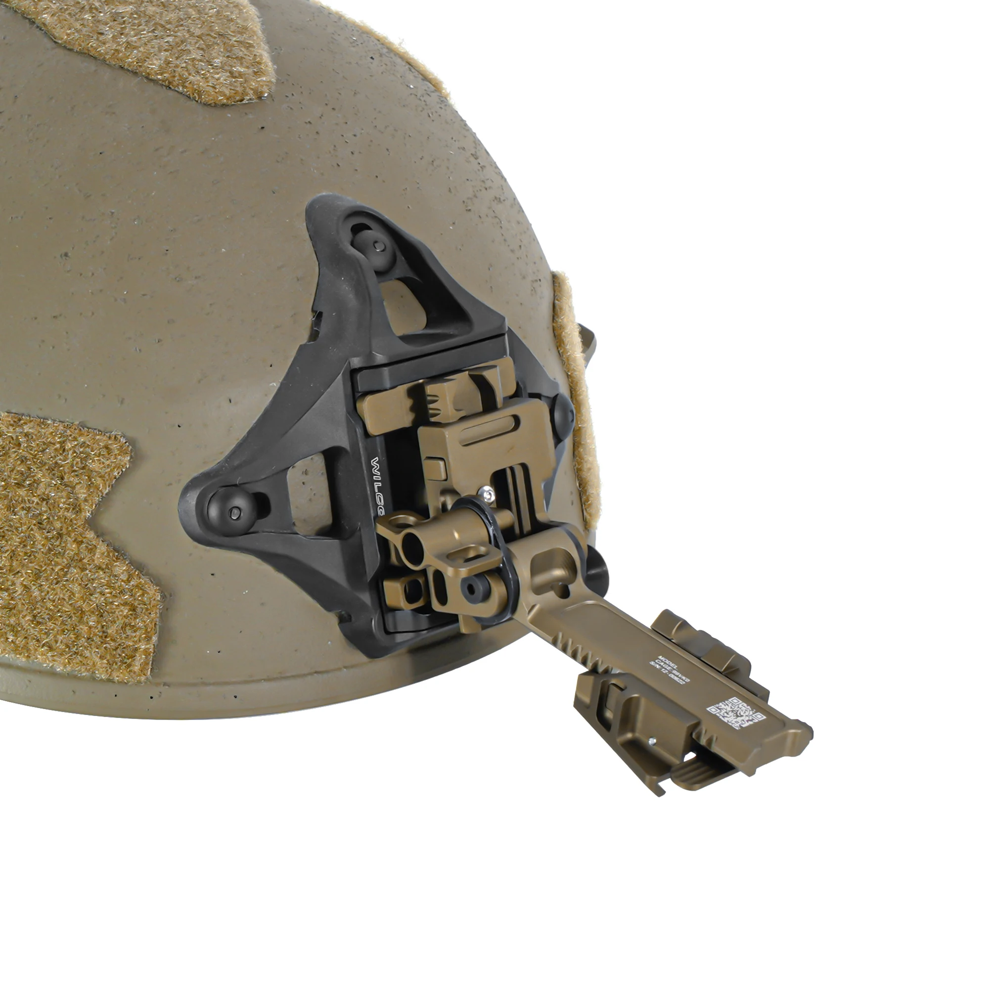NI Alpha NVG Mount Arm Dovetail Mount Ultra Lightweight Push Button Release Night Vision Helmet Mount for PVS-14 PVS31 GPNVG-18