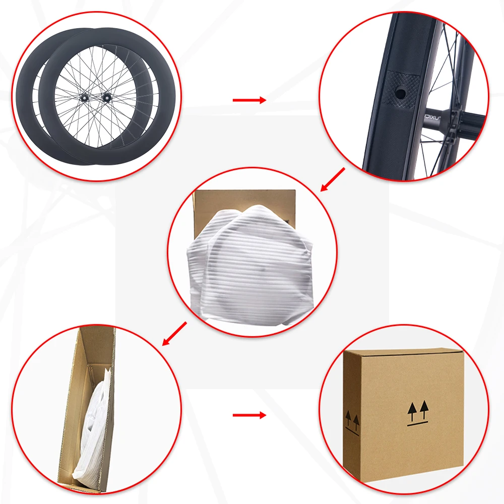 700C Road Bicycle Carbon Fiber Wheelset 24 Hole 36T Ratchet HG/XDR Hub Center-Lock Disc Brake Winter Cycling Part No Logo