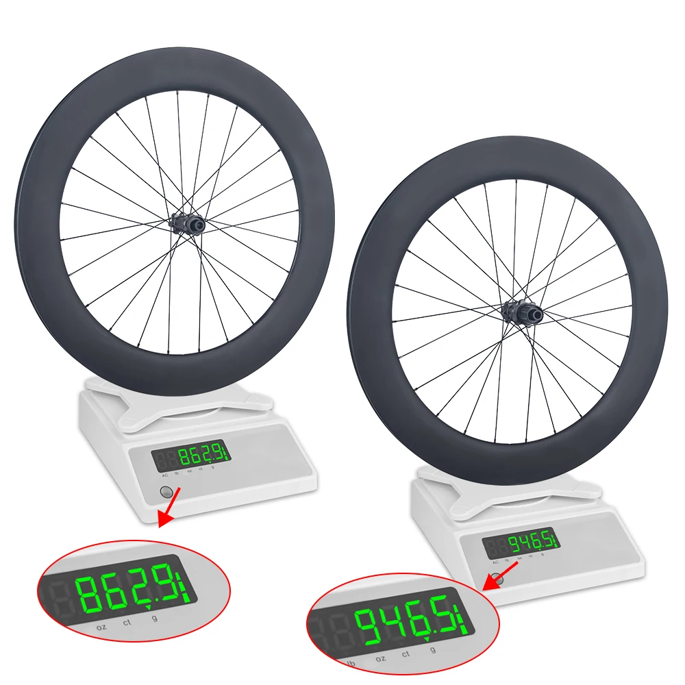 700C Road Bicycle Carbon Fiber Wheelset 24 Hole 36T Ratchet HG/XDR Hub Center-Lock Disc Brake Winter Cycling Part No Logo