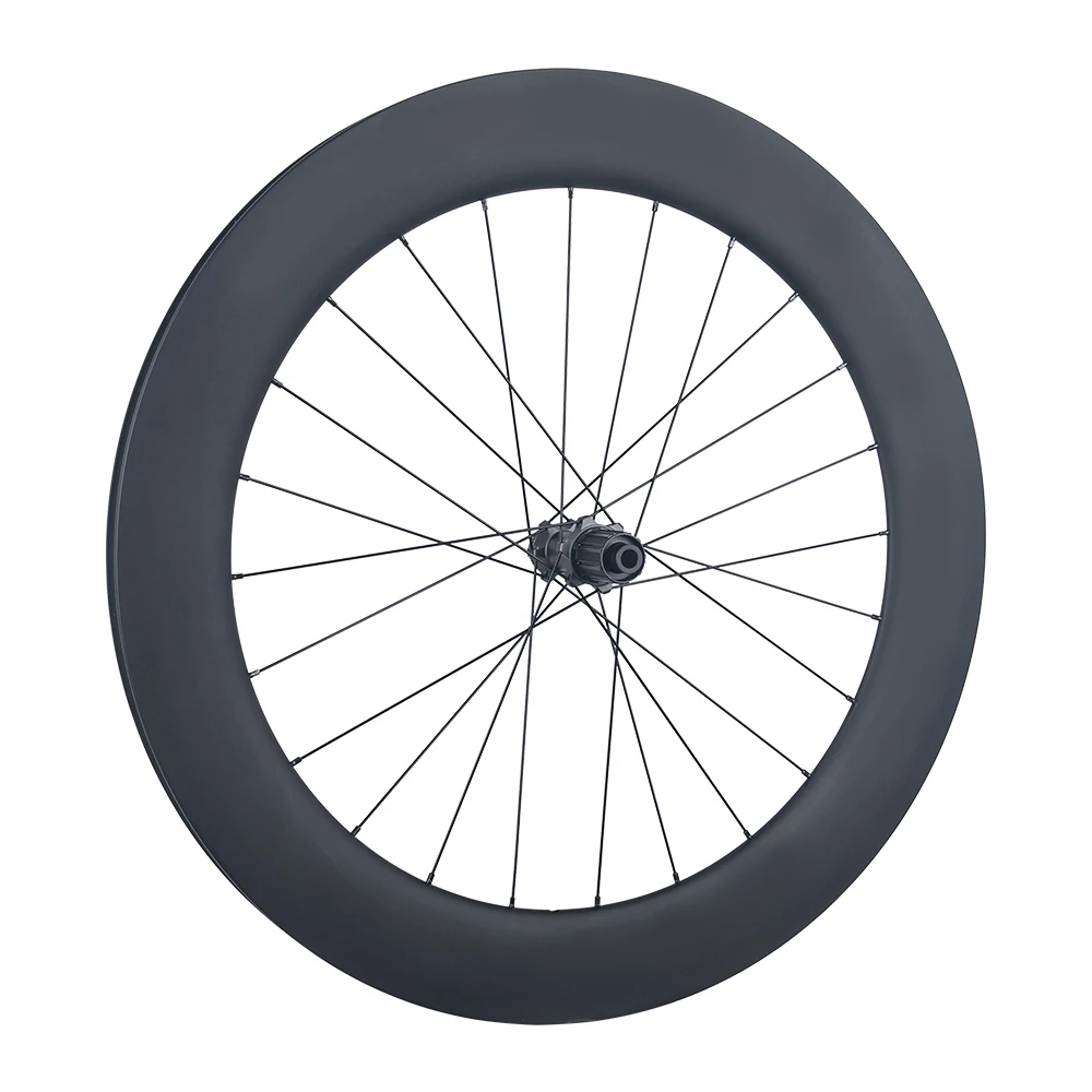 700C Road Bicycle Carbon Fiber Wheelset 24 Hole 36T Ratchet HG/XDR Hub Center-Lock Disc Brake Winter Cycling Part No Logo