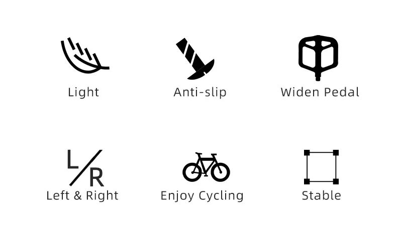 ROCKBROS Cycling MTB Bike Bicycle Pedals Ultralight Seal Bearings Nylon Molybdenum Pedals Durable Widen Area Bike Bicycle Part