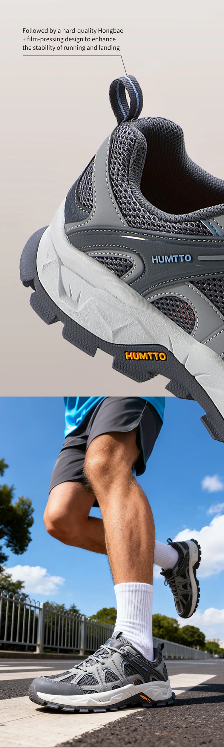 HUMTTO Hiking Shoes for Man Breathable Trekking Sneakers Mens Tennis Running Sneaker Men's Casual Sport Luxury Designer Trainers