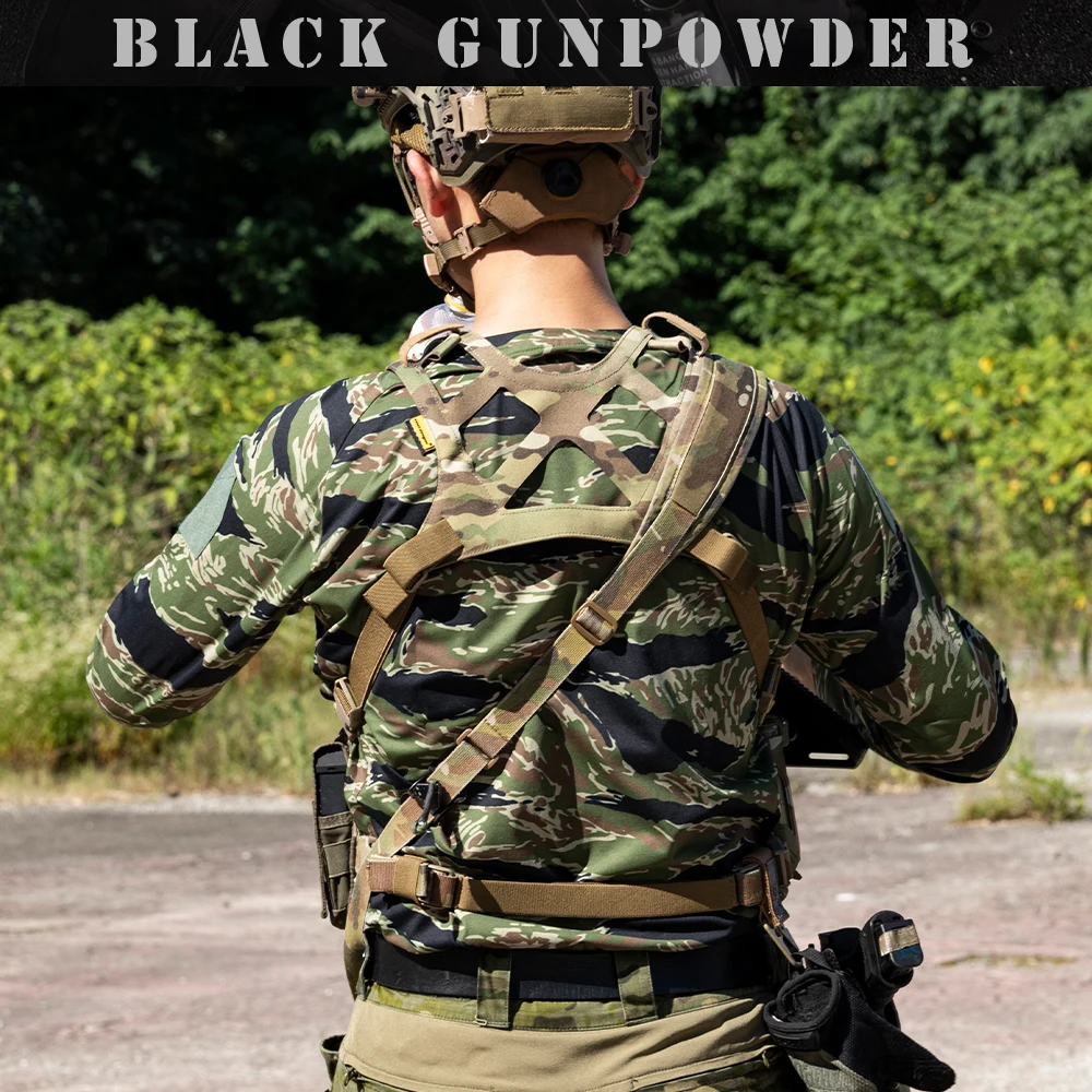 Tiger Stripe Camo Long Sleeve Tactical Shirt UPF50+ Sun Protection High Elastic Morale Patch Hiking Hunting
