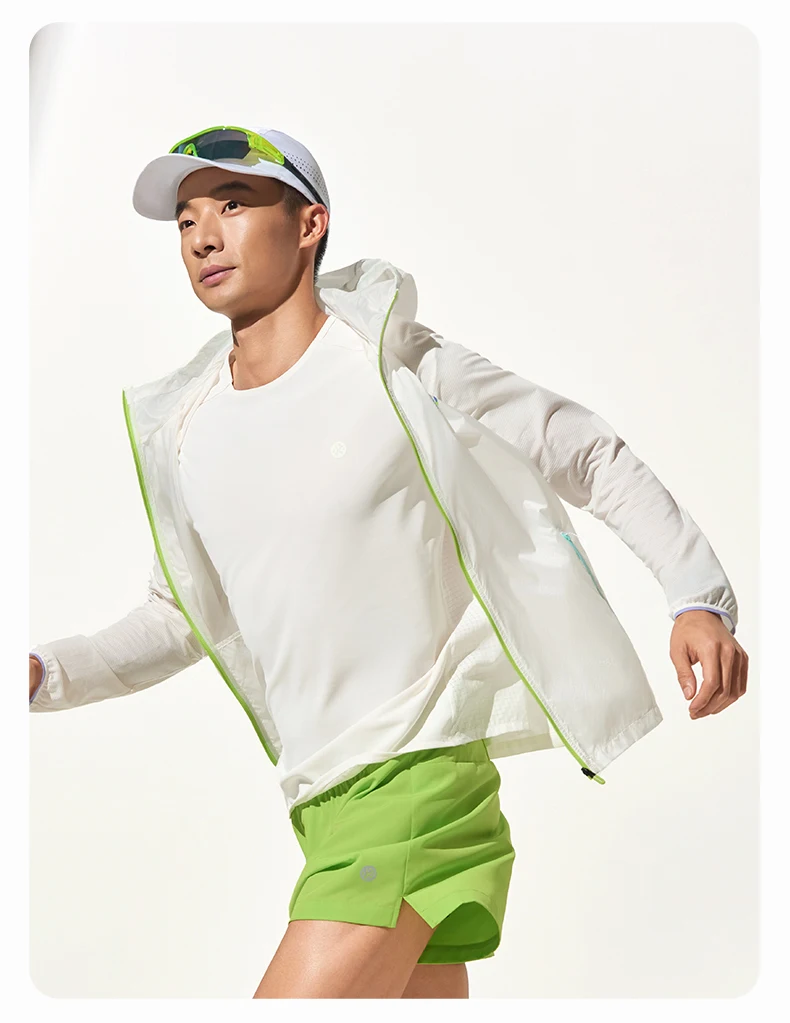 BMAI Summer Marathon Running Protective Sportswear for Men's Breathable Fitness Sports Outdoor Training Man Sunscreen Coat Men