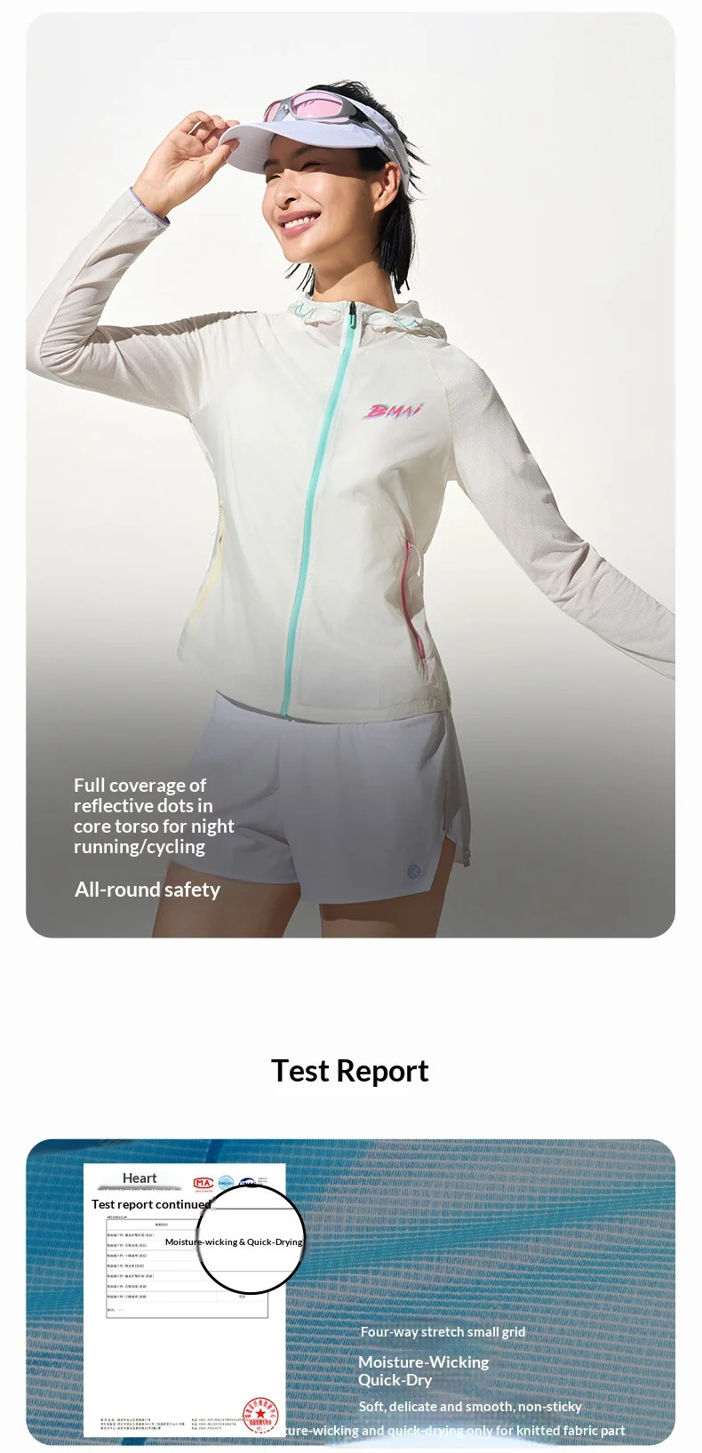 BMAI Summer Marathon Running Protective Sportswear for Men's Breathable Fitness Sports Outdoor Training Man Sunscreen Coat Men