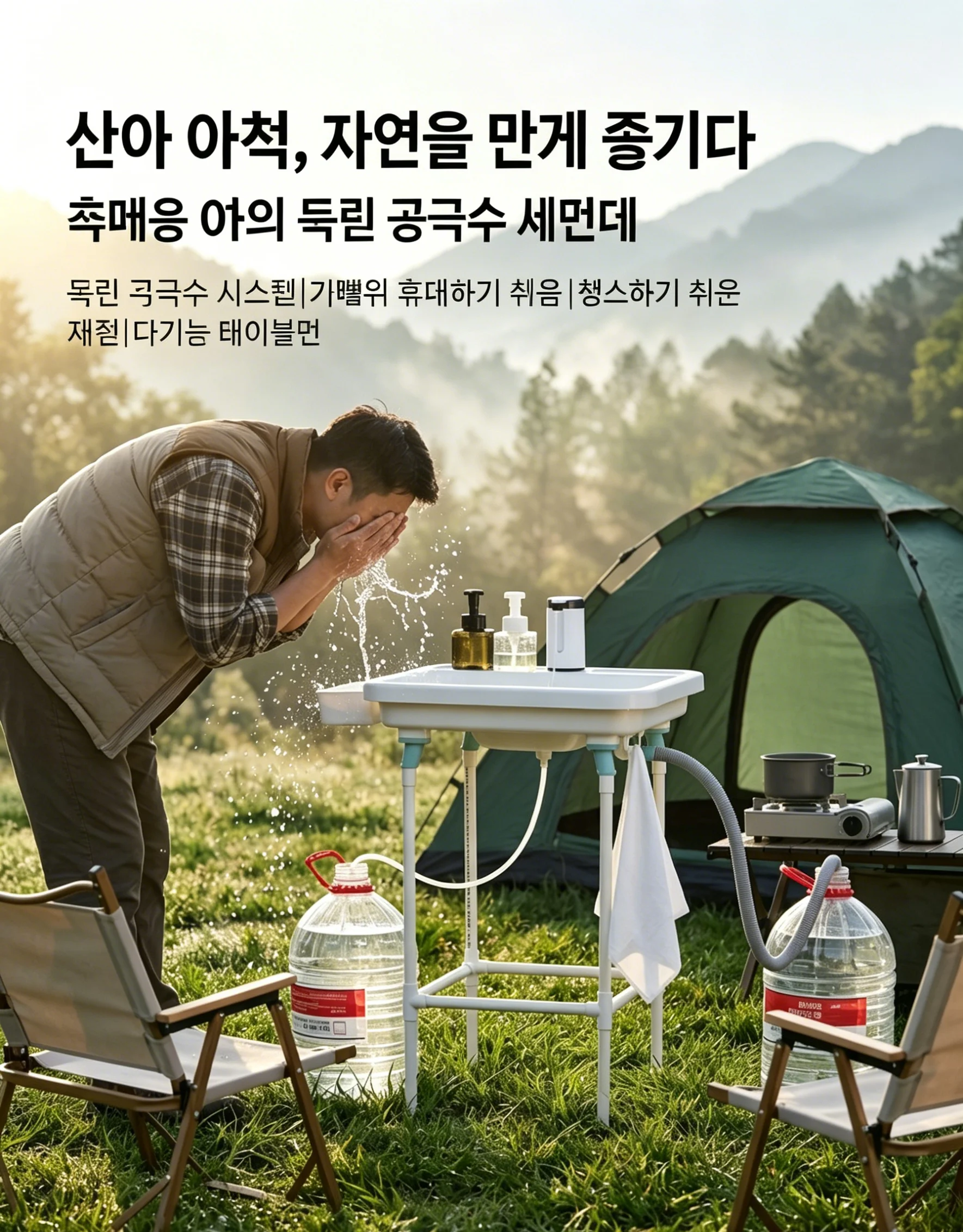Outdoor Camping Sink Portable Wash Basin Folding RV Water Tank Garden Kitchen Vegetable Washing Bowl Travel Wash Station Gear